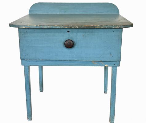 J266 Blue one drawer table