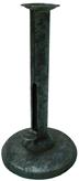 W237 19th century  hogscraper candlestick, hand made ..has working pushup signed on the tab Shaw . very nice dark patina, that only age can bring to this great piece of early lighting measures a little under 7 1/4" tall