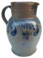 R299 One-and -a-Half- Gallon Cobalt -Decorated Stoneware Pitcher, Baltimore MD, origin circa 1850.