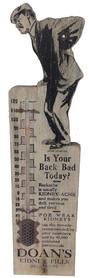 A265 chromolithographed Indianapolis Glove Company, , The Workman is Entitled to the Best, rectangular wood thermometer