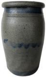 S176 Canning Jar accented with three blue accent stripes across the front. Pennsylvania 